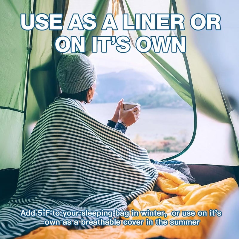 JAICOM Sleeping Bag Liner, Travel Sheets & Adult Sleep Sack, Ultralight and Portable Summer Sleeping Bag - Ideal for Backpacking, Hotels and Hostels, Business Trips, Camping - Image 5